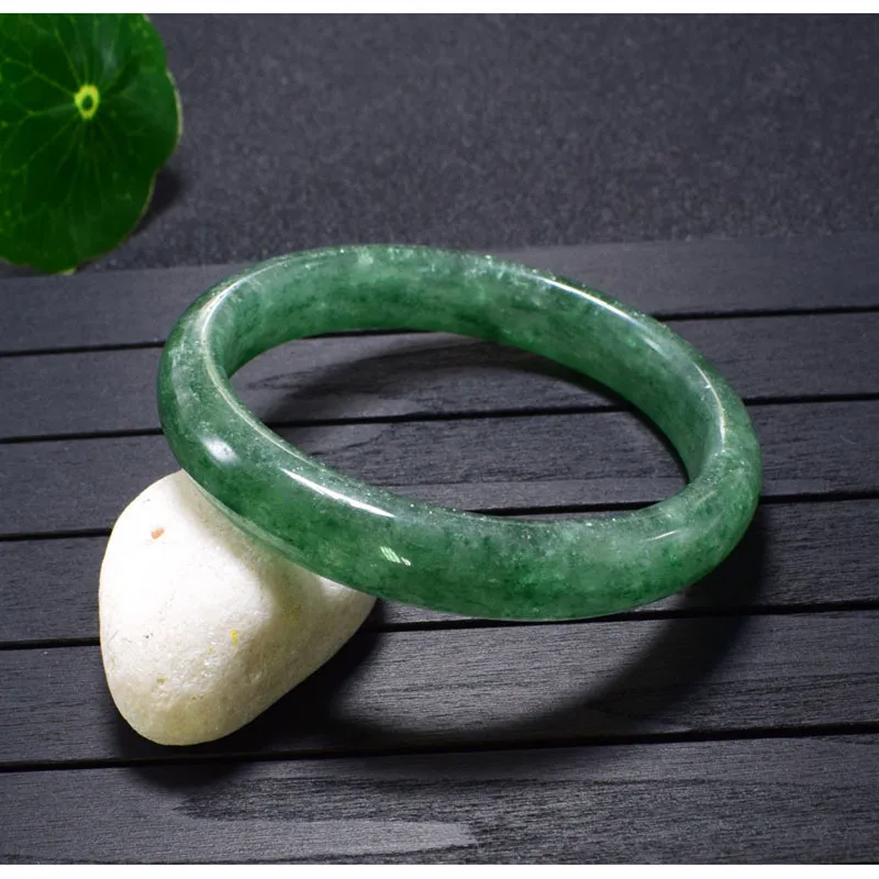 

Natural stone green strawberry crystal quartz cuff bracelet Bangles fashion handmade energy stone high jewelry for women