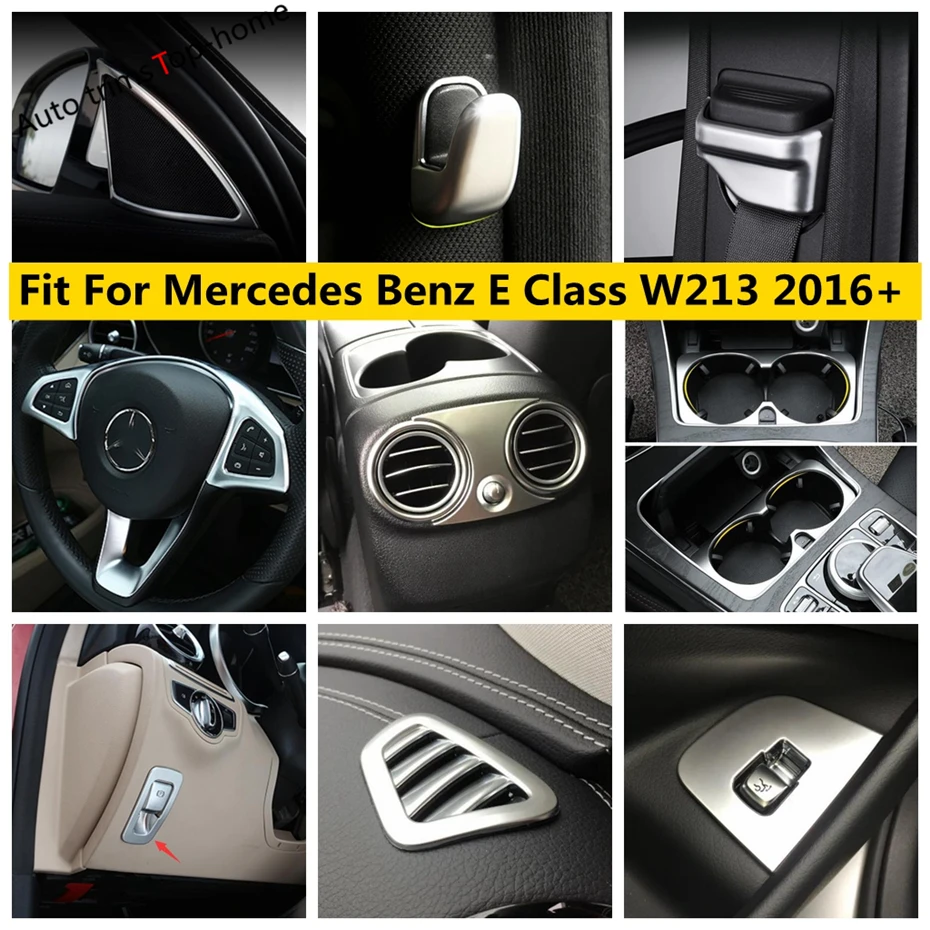 

Air Conditioning Vent Outlet / Water Cup Holder / Steering Wheel / Speaker Cover Trim For Mercedes Benz E Class W213 2016 - 2023