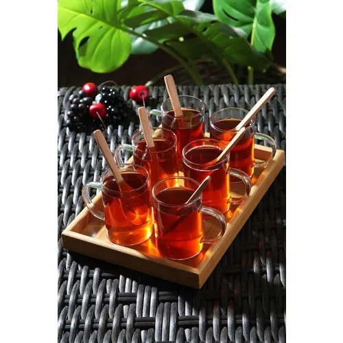 Queen's Kitchen 13 Piece Bamboo Tray Tea Set