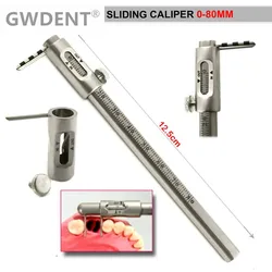 Orthodontic Sliding Caliper Sliding Caliper Dental Implant Measuring Gauge Orthodontic Scale Round