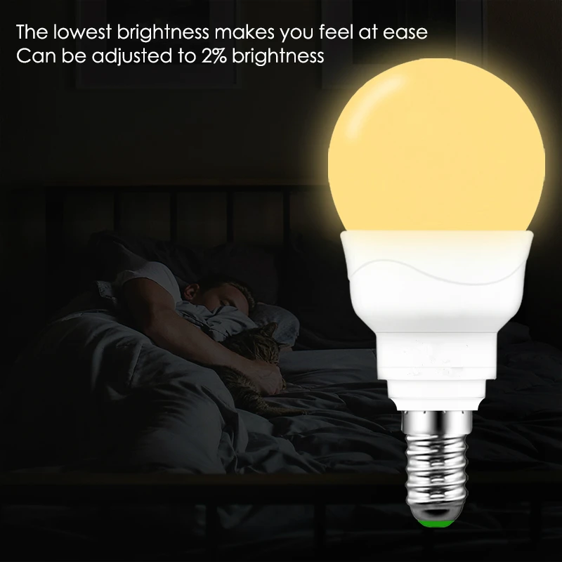 RGBW LED Light Bulb E14 Infrared controller Smart Bulb Lamp Multicolor Dimmable Color Changing LED Night Light AC 110V/220V