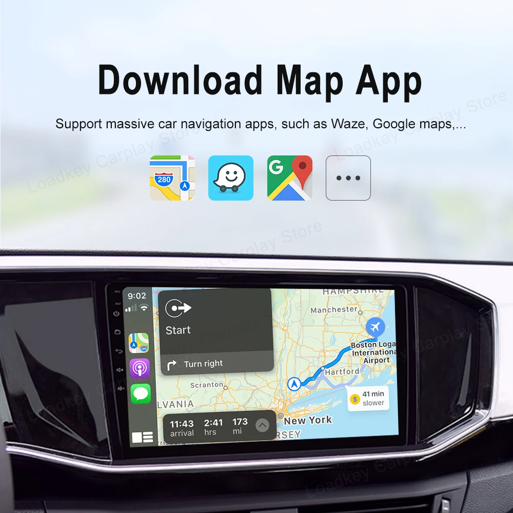 LoadKey & Carlinkit Có Dây & Không Dây CarPlay Không Dây Android Tự Động Dongle Cho Sửa Đổi Android Màn Hình Ô Tô Ariplay Thông Minh Liên Kết IOS15