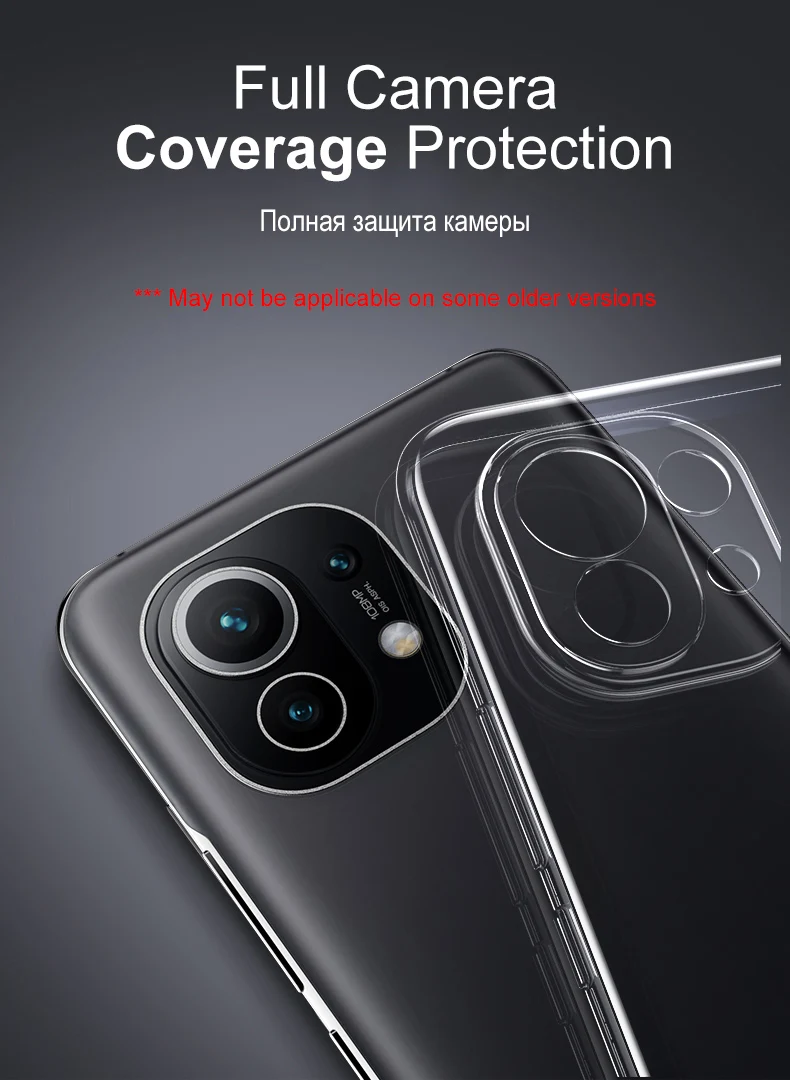 Ultradünne, klare Hülle für Xiaomi 11 Lite 5G NE, transparentes TPU-Silikon, weiches Mi Xiaomi 11 Lite Xiaomi 11 Lite 4G-Abdeckung – Detail 9