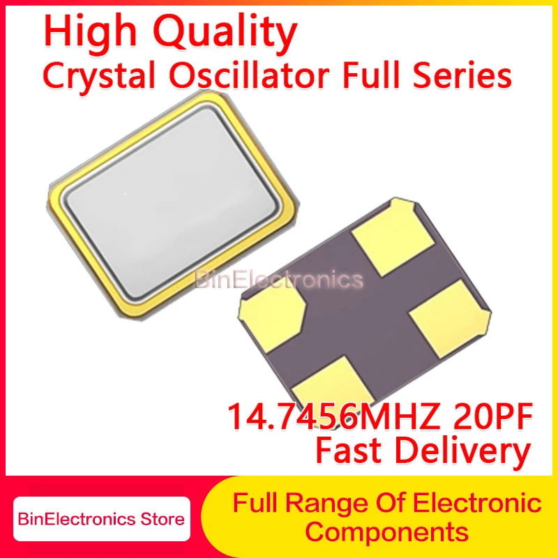 10PCS/Lot 14.7456MHZ Crystal Oscillator SMD 4P 3225 OSC 3.2X2.5mm Quartz Resonator YSX321SL Crystals 20PF 10PPM Oscillator Kit