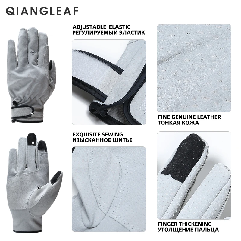 QIANGLEAF Light Welding Work Glove Leather Industrial Safety Wear Resistant Mechanic Worker Natural Working Mitten Wholesale 321