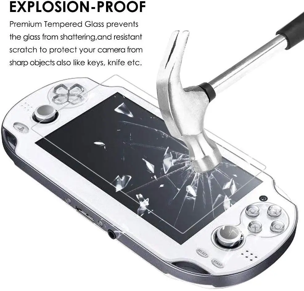 Vidrio templado para Sony PS Vita 2000 PSV2000 / PS Vita 1000 PSV1000 Protector de pantalla duro 9H