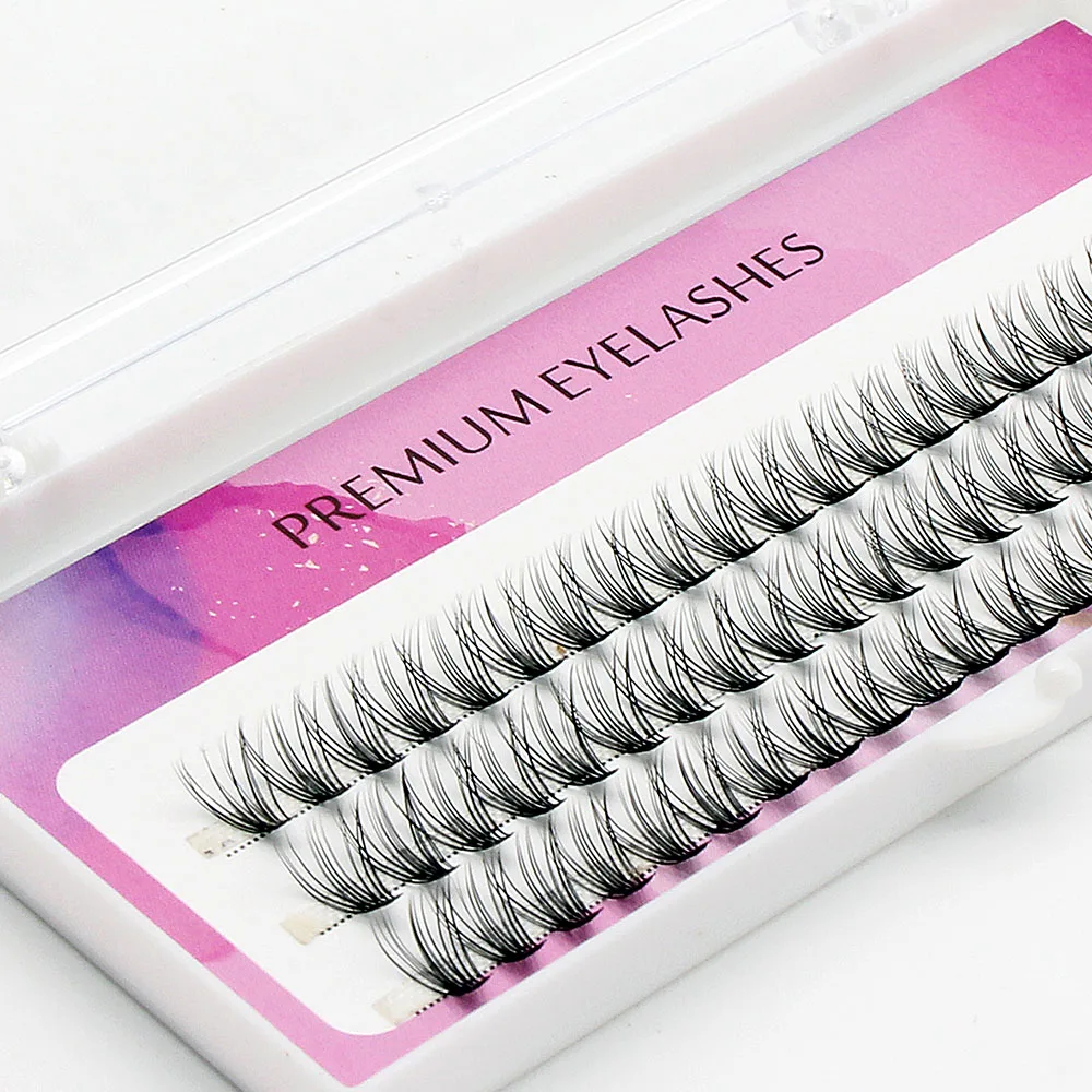 Premium 20D Individual Cluster Eyelash Extension Natural 3D Russian Volume Faux Eyelashes Bunches Lashes Makeup Cilia Cilias