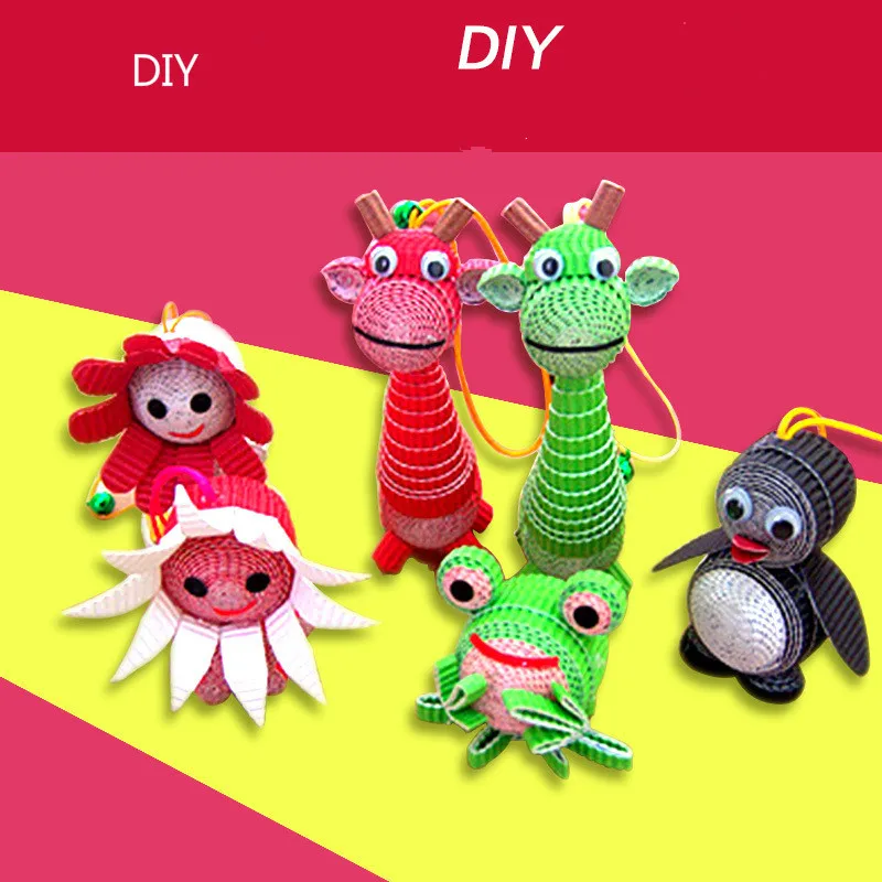 Color craft paper corrugated paper children\'s DIY manual paper origami materials corrugated paper slip 60PCS