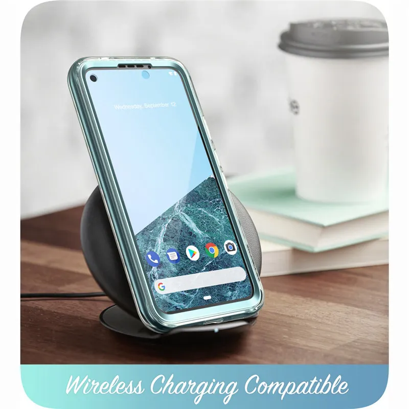 Zdjęcie 5: I-BLASON do obudowy Google Pixel 4A (wydanie 2020) Cosmo marmurowy błyszczący pokrowiec na cały korpus z wbudowanym ochraniaczem ekranu