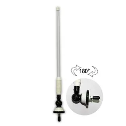 Herdio Waterproof Marine Antenna Rubber Duck Dipole Flexible Mast FM AM Antenna for Boat Radio Car ATV UTV RZR SPA