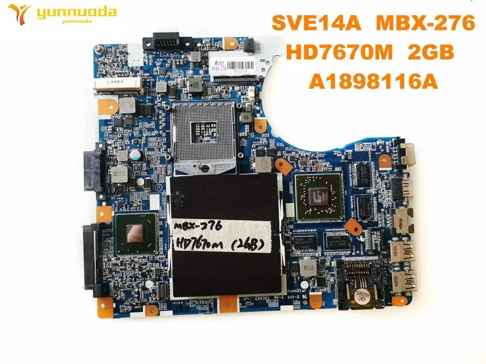 

Original for SONY MBX-276 laptop motherboard SVE14A MBX-276 HD7670M 2GB A1898116A tested good free shipping