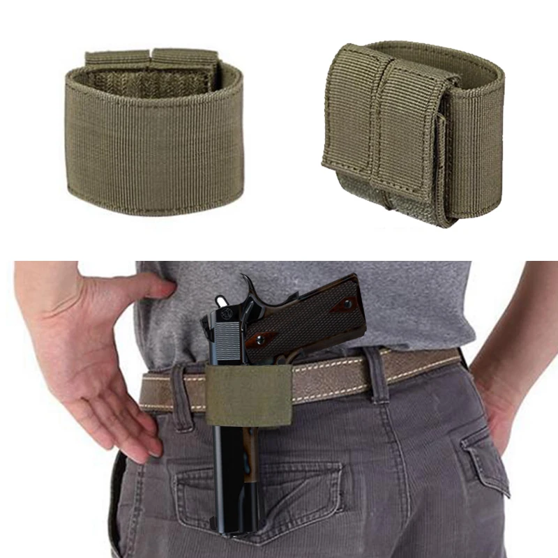 Tactical Mini Portable Simple Pistol Glock Gun Holster Belt Molle Conceal Holster Nylon For All Handgun IWB G2C Makarov Holster