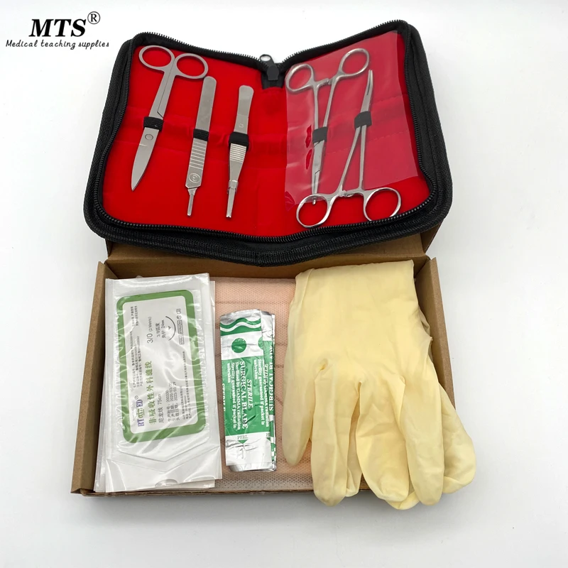MTS Biological Dissection Tools Suture Silicone Thread Laboratory Equipment Tools Scissors Tweezers Knife Handle image 2