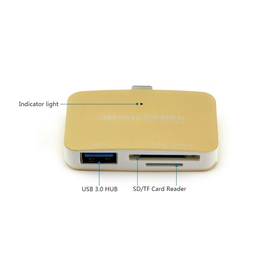 Micro Typ C USB 3.0 Hub Multi Port Combo Mini USB-C 3.0 Hab Unterstützung SD/TF Kartenleser Splitter PC Zubehör für MacBook Pro