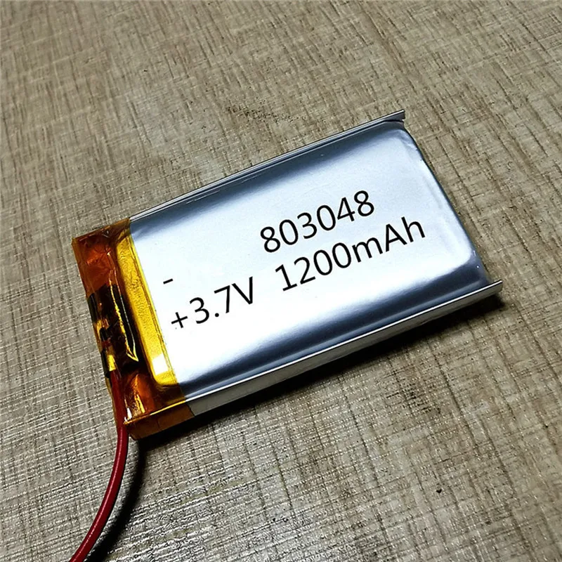 

Free shipping 100pcs 3.7V 803048 1200mAh lithium polymer battery with Molex connector 51021-0200