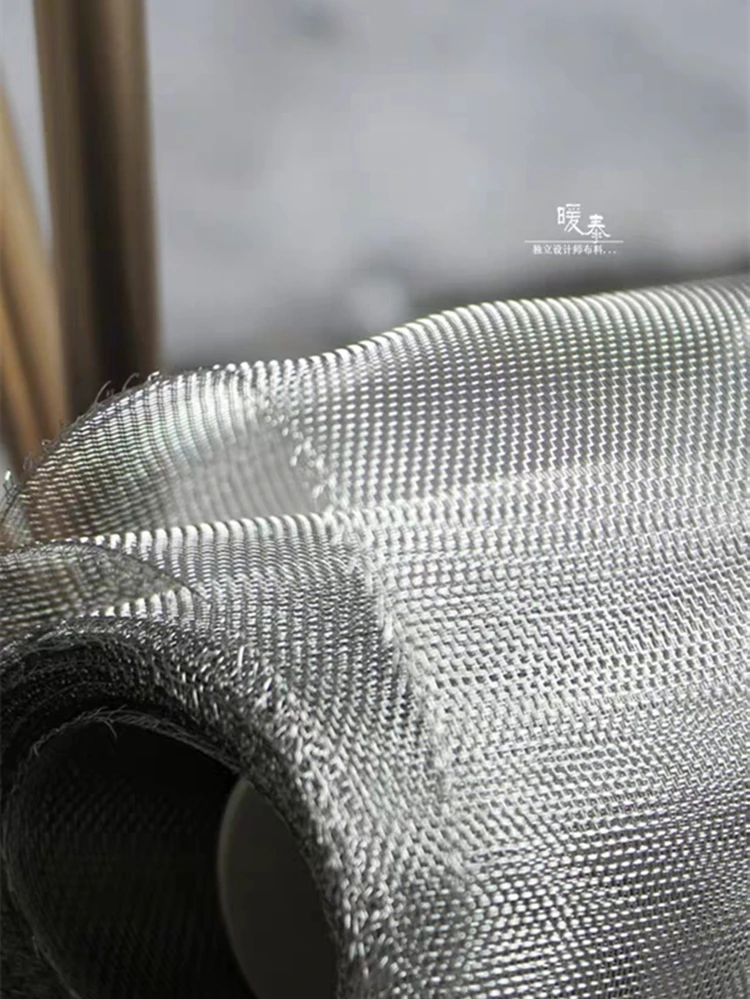 Steel Wire Mesh Fabric Silver Metal DIY Modeling Contour Background Props Crafts Cake Home Decor Clothes Designer Fabric