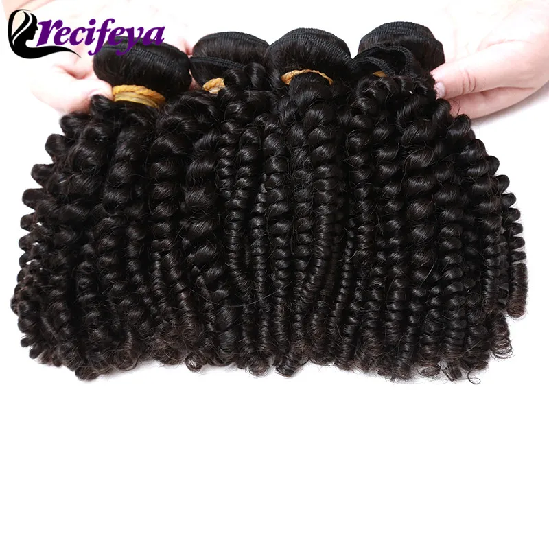 Malaysian Funmi Hair Bundles 100% Human Virgin Hair Curly Weaving Wholesale Hair Bundles Extensions Spring Buncy Funmi Curly