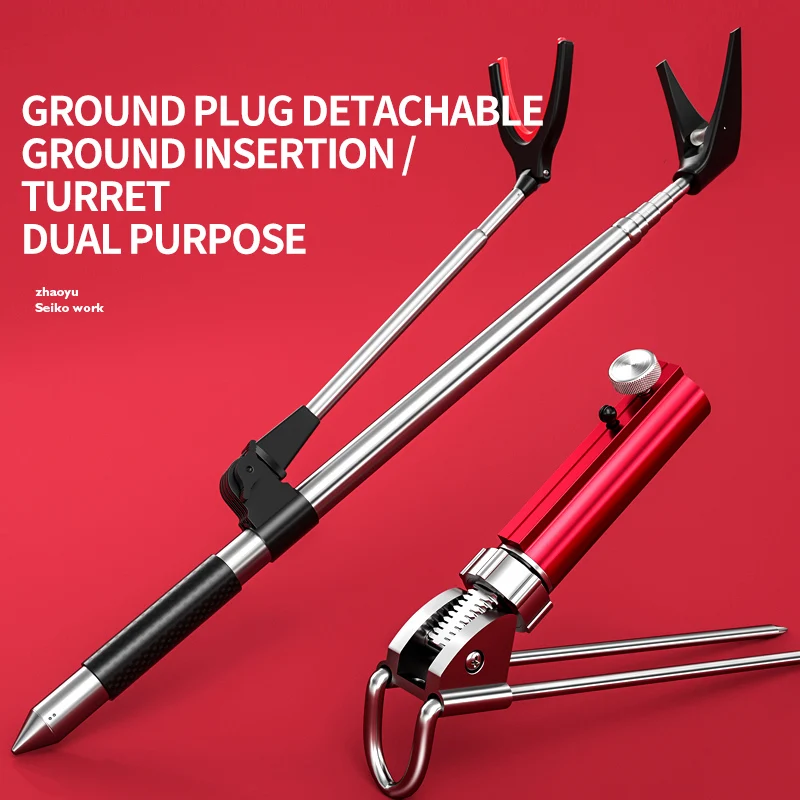 Stainless Steel Fishing Bracket, Adjustable Hand Rod Holder, Outdoor Tool, 2.4m
