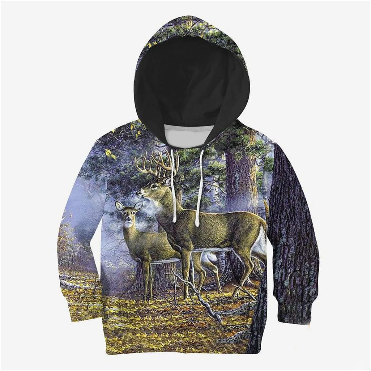 

Cool Deer Hoodies T-shirt 3D Printed Kids Sweatshirt Jacket T Shirts Boy Girl Funny Animal Cosplay Costumes