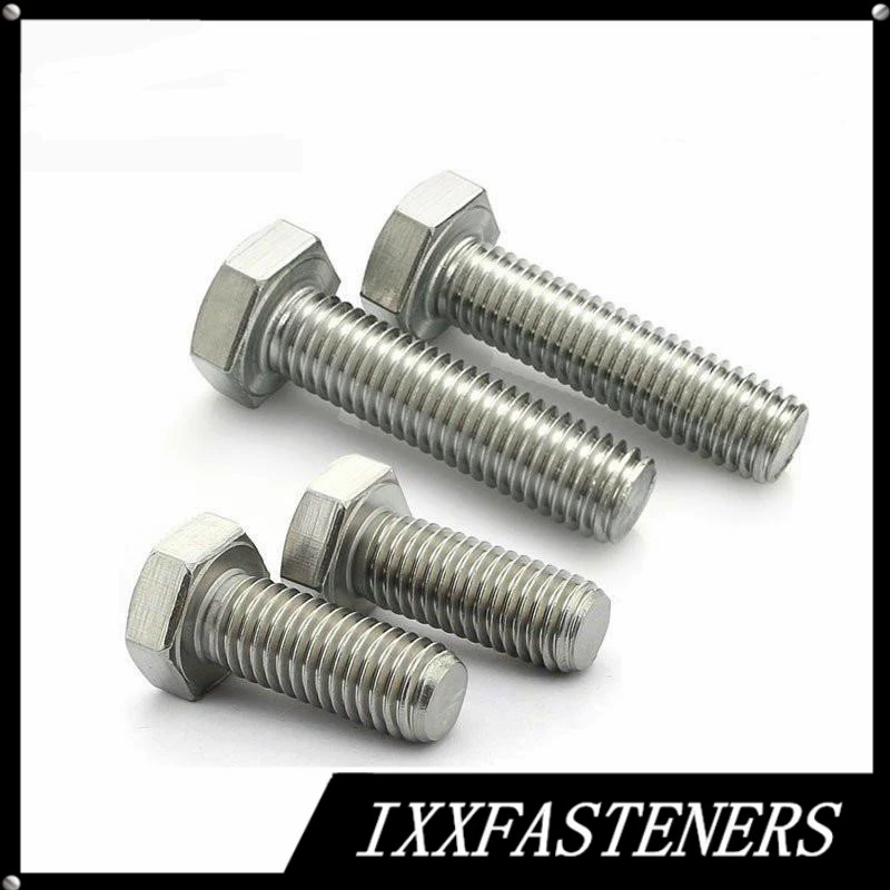 10PCS M5 M6 M8 M10 TA2 Titanium DIN933 HEXAGON SET SCREWS MARINE GRADE STAINLESS STEEL FULLY THREADED BOLTS