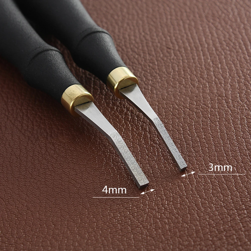 1 Piece 3/4/5/10mm Injection Molding Handle Leather Edge Treatment Leather Surface Polishing Rough File Knife Leather DIY Tool