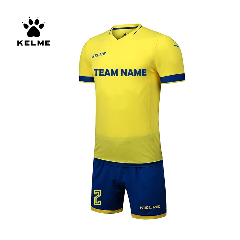 KELME Custom Men\'s Soccer Jerseys Football Uniform Men Training Suit Original Sportswear Team Jerseys Breathable Male K15Z203