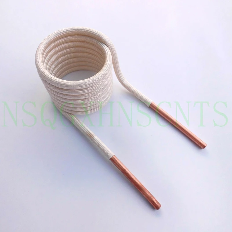 Induction Heating Coil ZVS Copper Pipe Water-cooled High-frequency Furnace Medium Frequency 6mm Quenching Without Tap DIY