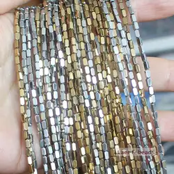 Faceted Natural 2x4mm Hematite Rectangle  beads 95pcs per strand  ,For DIYJewelry making! Mixed wholesale for all items !