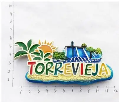 3D Spain Tourism Souvenir Benidorm Torrevieja Refrigerator Magnets Decorative Fridge Magnet Home Decor