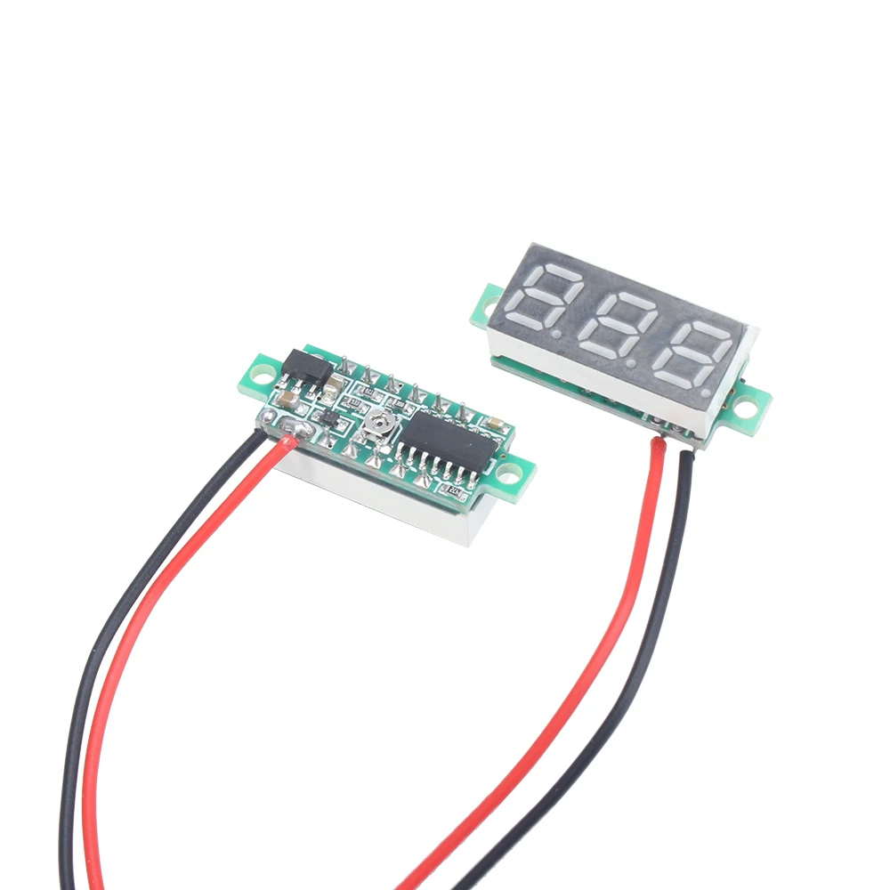 0.28Inch DC2.5V-30V Mini Panel Meter Gauge Digitale Voltmeter Spanning Tester Rood Geel Blauw Groen
