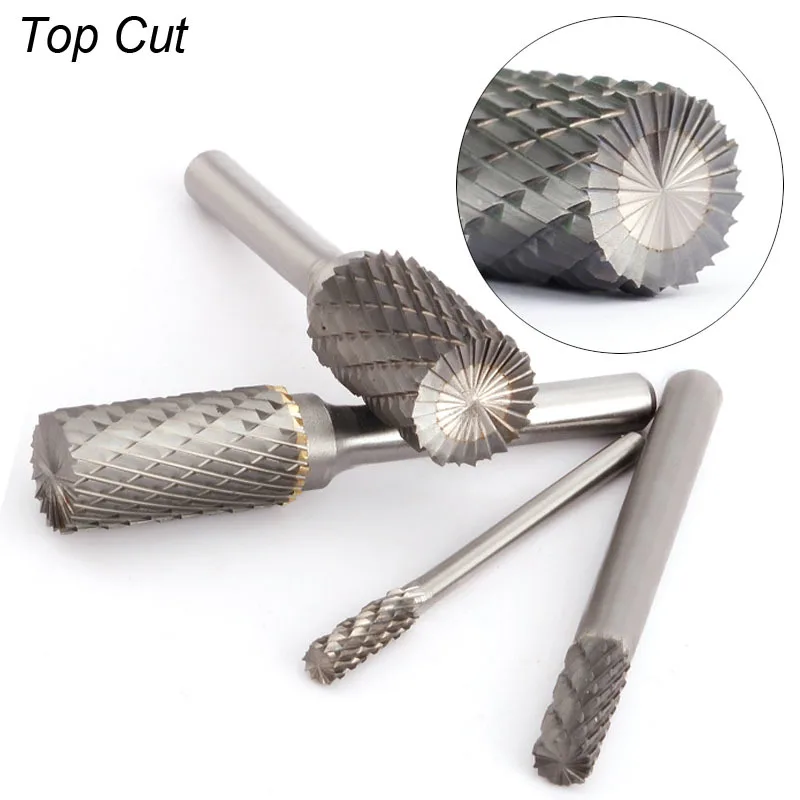 Top Cut Style A Carving Grinder Abrasive Tools Tungsten Steel Rotary File Carbide Burr Milling Cutter Drill For Metal 3-16mm