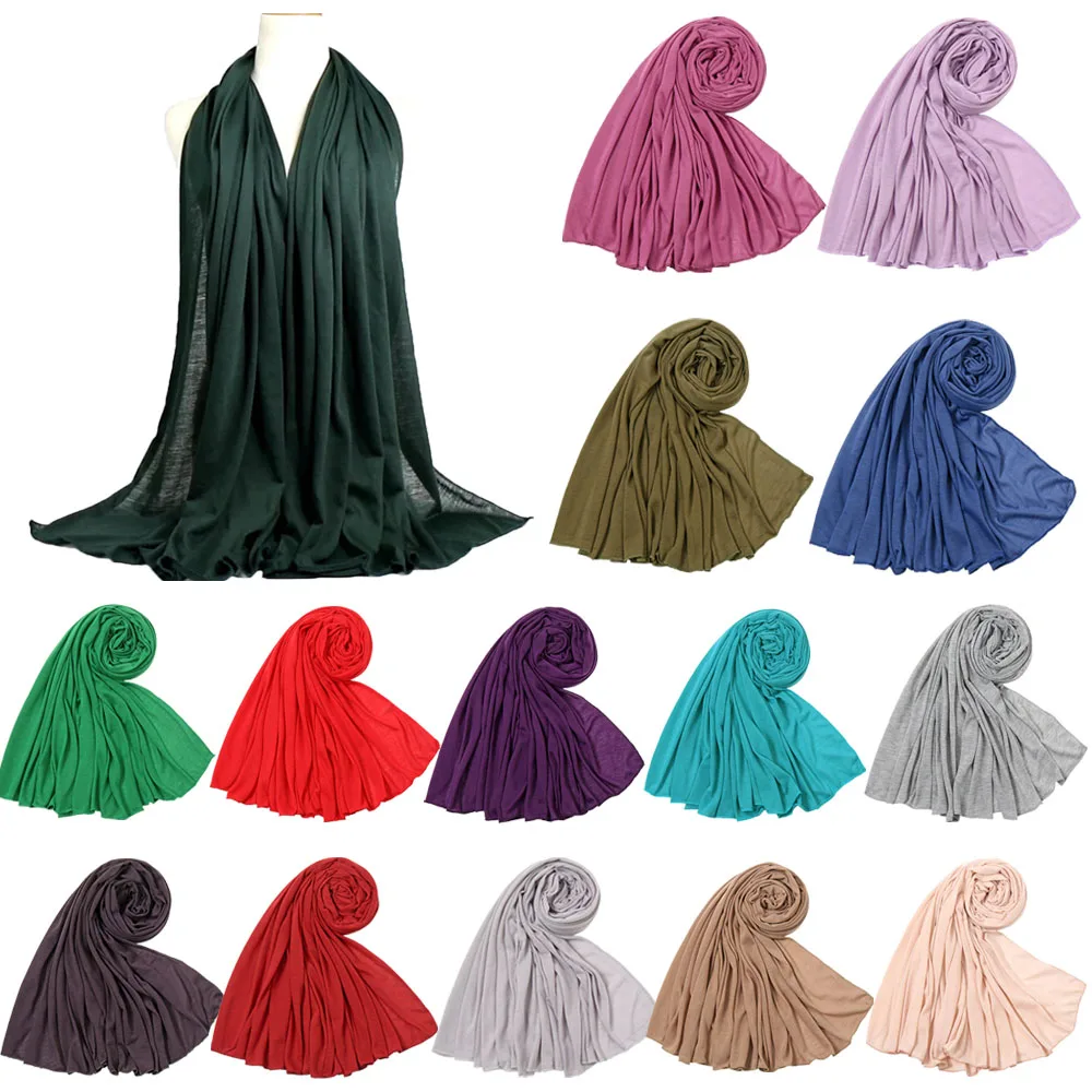 

New Jersey Hijab Scarf Turban Muslim Head Wrap Islamic Shawl Headscarf Bandanas Pashmina Bandanas Bufanda Foulard Turbante Mujer