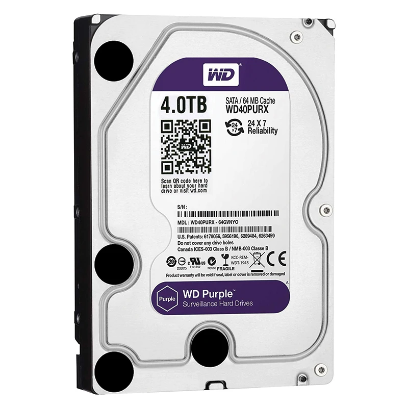 WESTERN DIGITAL PURPLE WD40PURX 4TB SATA 6 GB/S 7/24 SAFETY HARDDİSK RFB