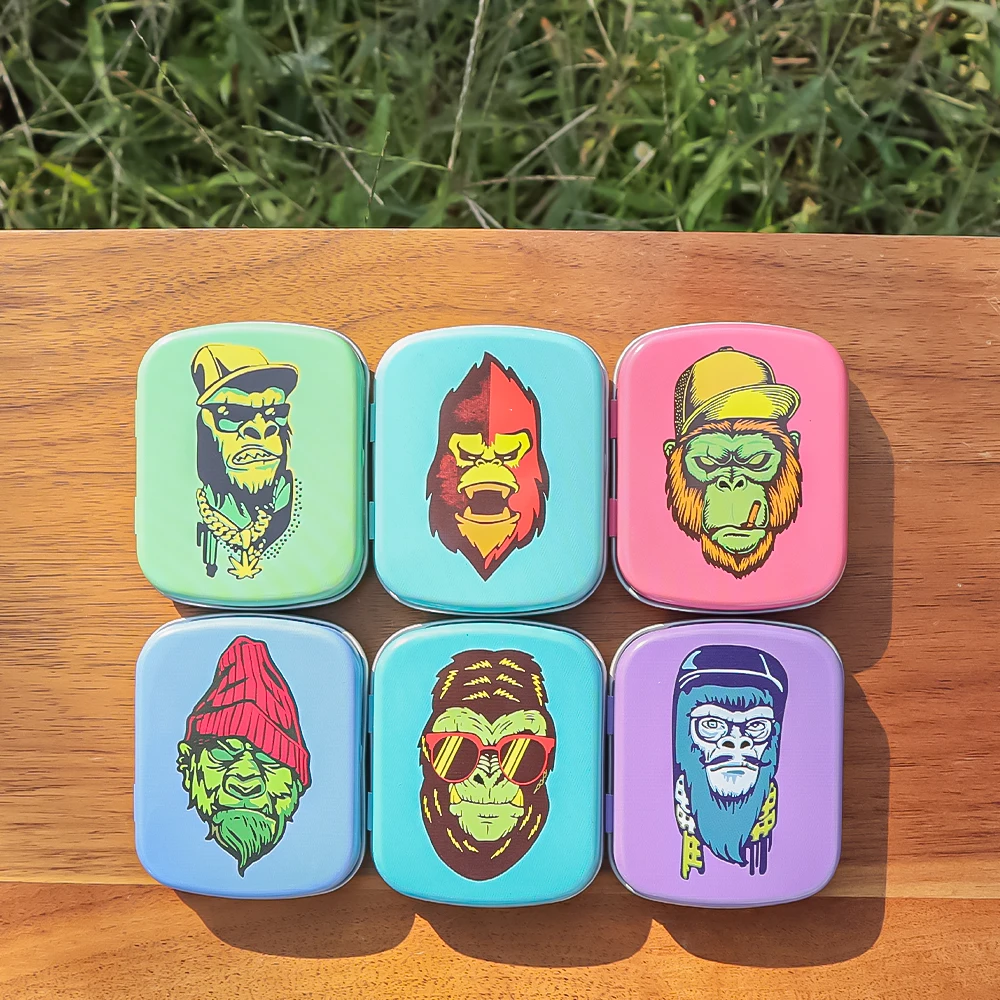 GORILLA ROLLING STAR Metal store Pill Box Convenient Storage Boxes Container Cigarette Case Bottle Storage With Your Logo