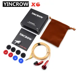 YINCROW X6 3.5mm In-ear Earphones flat head earbuds professional fever HIFI Earphone PK PK1 MX985 without Mic