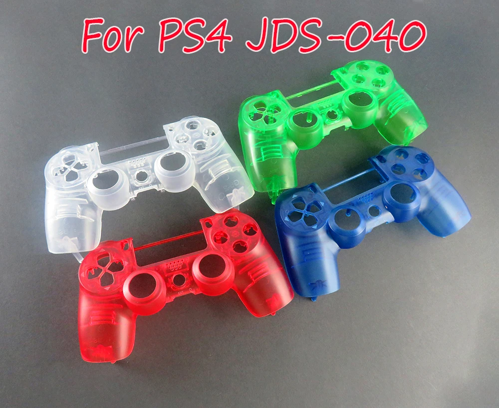 20pcs For Playstation 4 JDM 040 JDS 040 Dualshock 4 V2 Gen2 Transparent PS4 Controller Faceplate Front Shell Upper Cover Case