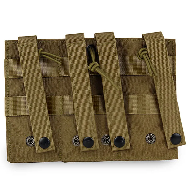 Triple Tactical Molle Magazine Pouch, Military Vest Hanging Bags, Army Airsoft Rifle Hunting Accessories, Storage Bag,Molle Clip