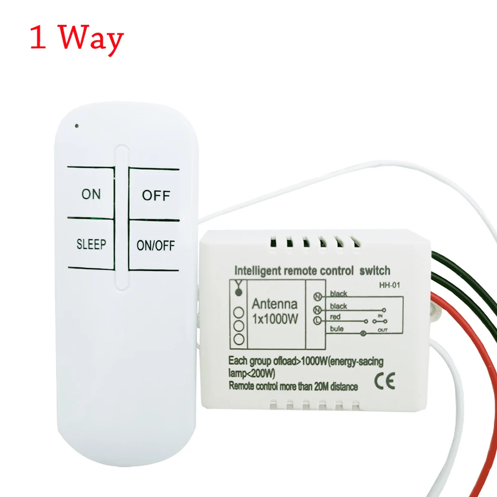 220V Wireless Intelligent Digital Remote Control Switch Smart Manual Numeral Four-woy Dudi Control Switch For LED Ceiling Lamps