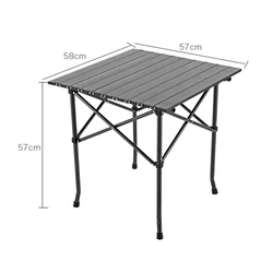 Outdoor Folding Chair Portable High-quality Waterproof Camping Table 58x58x57cm Aluminum Alloy Removable Large Size Travel Desk