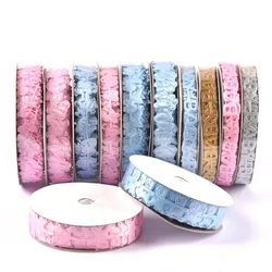 1-1.5cm Lovely Baby Lace Ribbon Blue and Pink DIY Embroidered Fabric Home Decoration Sewing Accessories cp3073