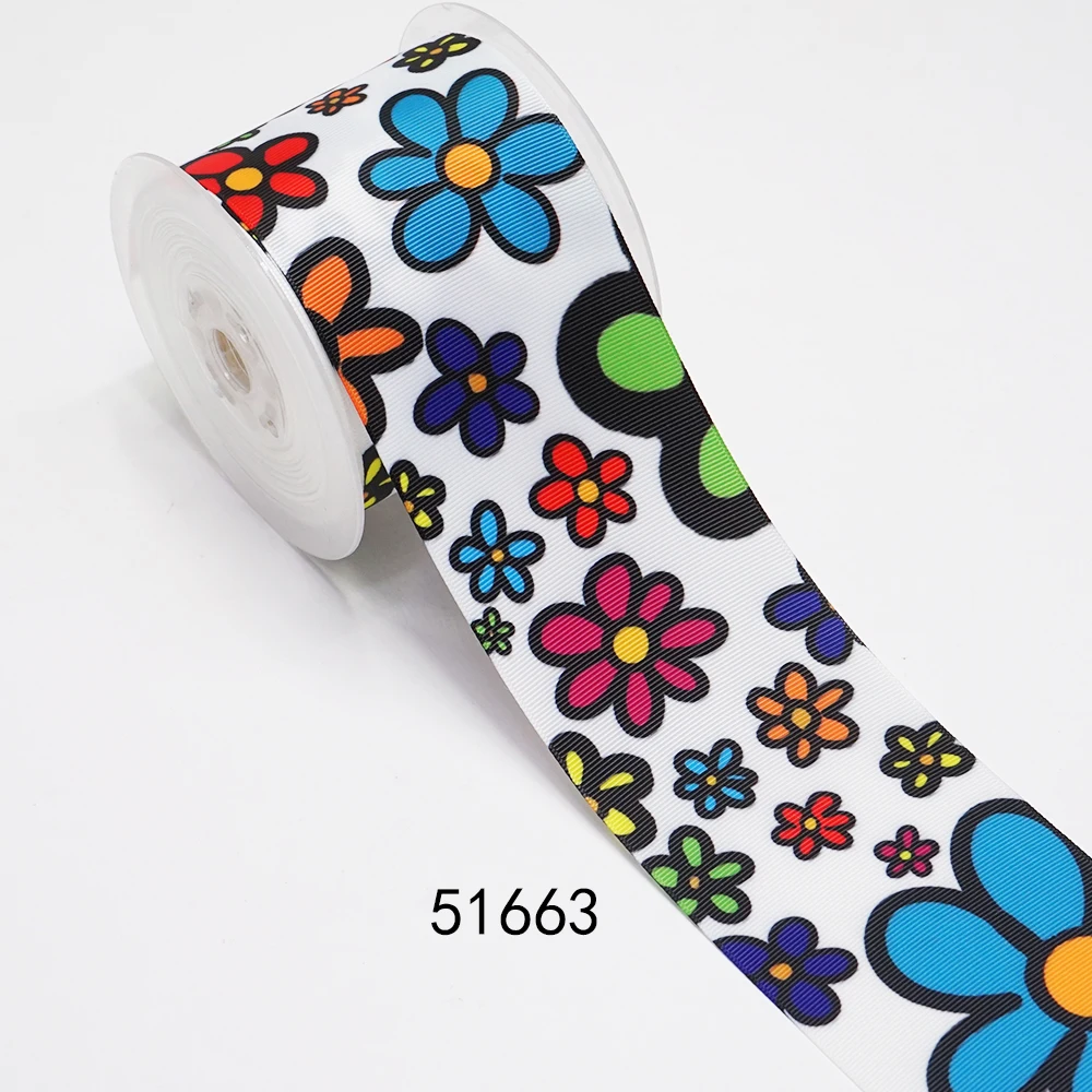 DIY Cartoon Flower Printed Grosgrain Ribbon For Craft Supplies Sewing Accessories 5 Yards, Planar Resins Mold 10 Pieces. 51662