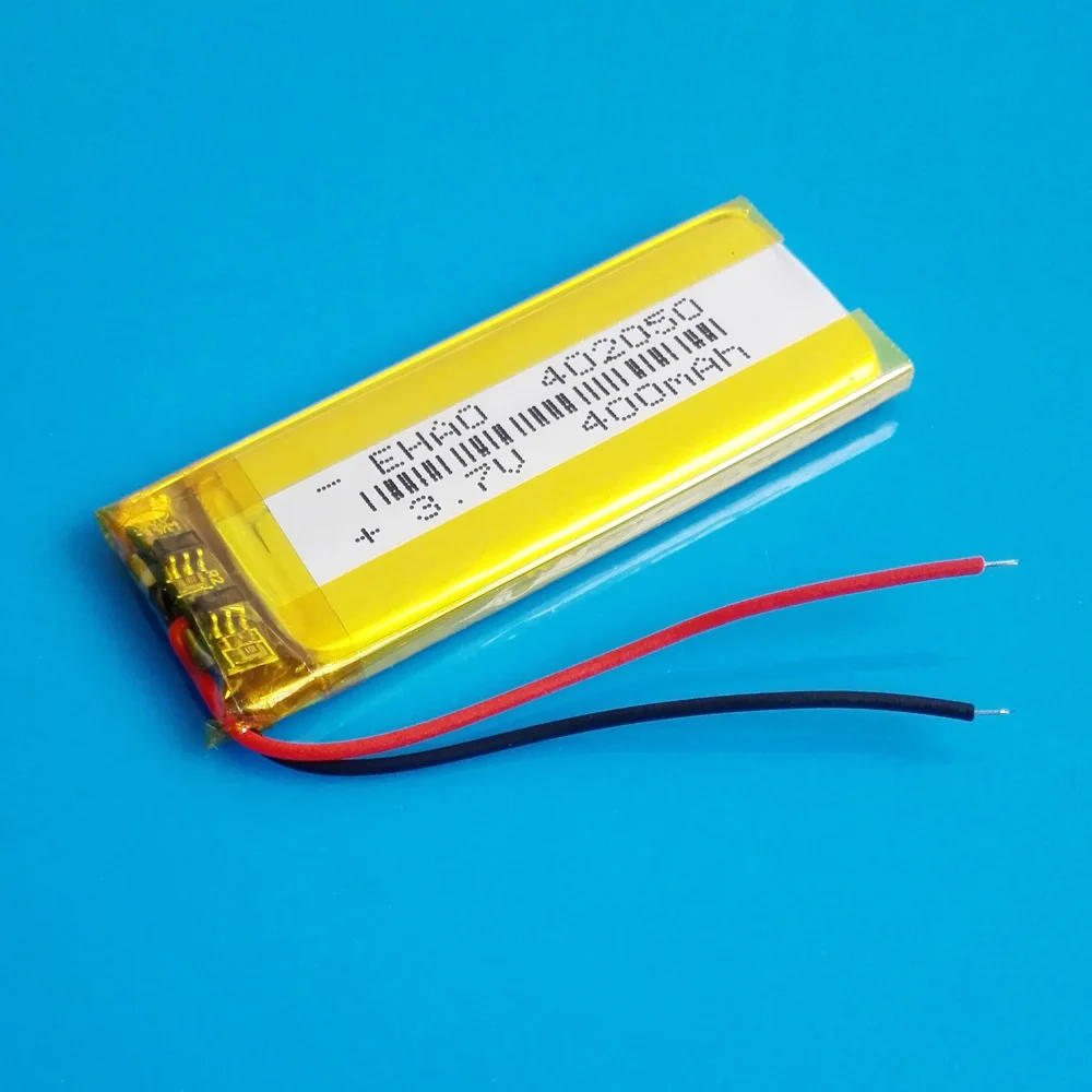 3.7V 400mAh polimer Lipo akumulator litowy 402050 do MP3 GPS DVD Bluetooth rejestrator ebooka kamera LED światła masażer