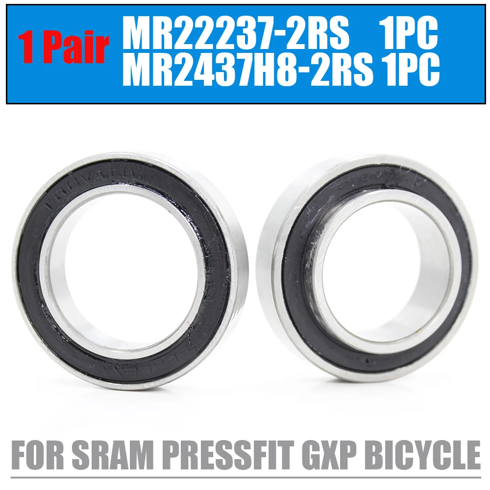 2PCS Bearings Wheel Set For SRAM Pressfit GXP Bicycle Bottom Bracket Repair Parts MR22237 MR2437H8 24*37*8mm 22.2*37*8*11.5mm