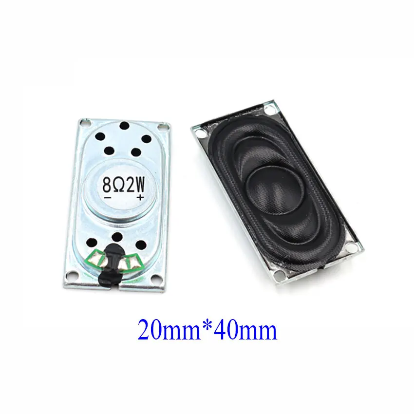 2pcs Mini Audio Portable Speakers 2040 8 Ohm 2W 20mm*40mm Notebook Speaker Square DIY Computer Speaker Connector