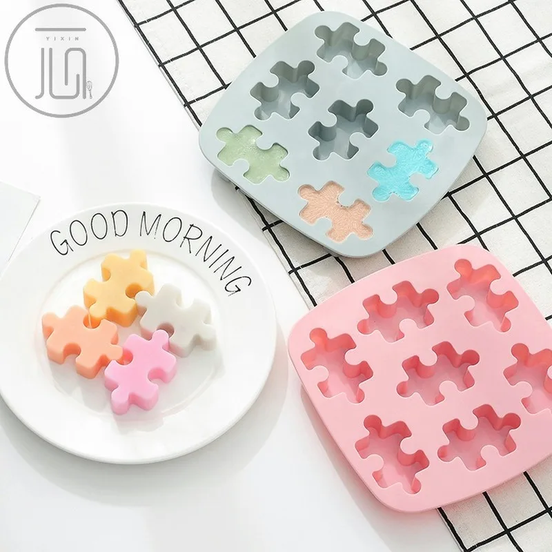 Silicone 7 Hole Cake Chocolate Biscuit Ice Cube Candy 3D Building Blocks DIY Mold Kitchen Baking Tool Mold