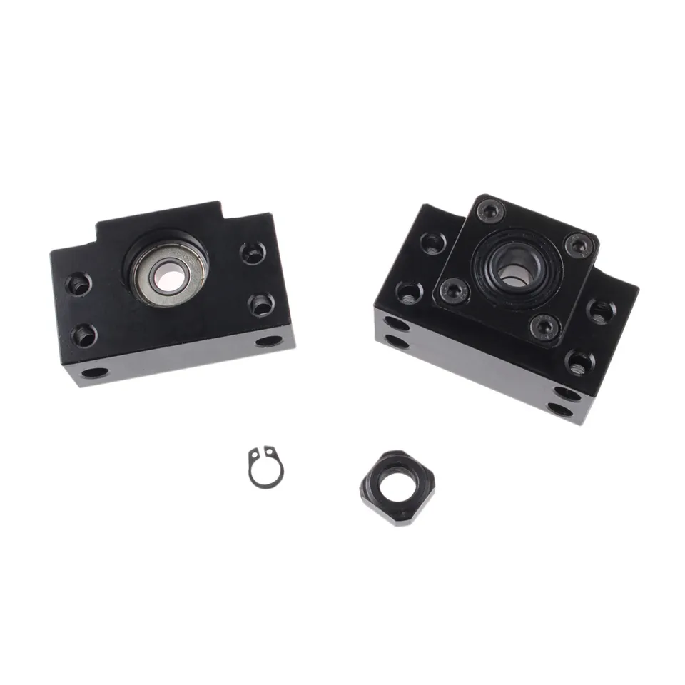 Ball Screw Kit FBT SFU1605 Ballscrew Kit – 800mm C7 Rolled Thread, BK12/BF12 End Supports, Nut Housing, For CNC