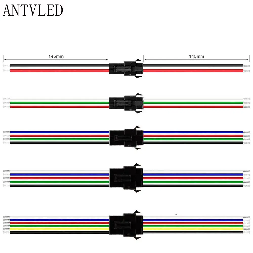 1-50Pairs JST LED Connector Male And Female  2pin/3pin/4pin/5pin ForWS2811/WS2812B/SK6812/WS2813/WS2815 Led Strip Light