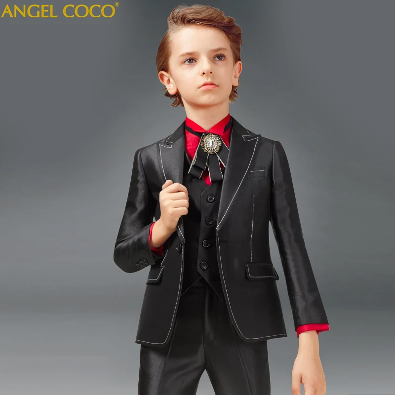 

Boys Blazer Suits (suit+pant+vest+shirt+tie) Kid Boy Wedding Party Suits Blazer Costume Enfant Garcon Mariage Abito da ragazzo