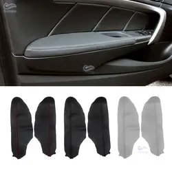 For Honda Accord 8th Gen Coupe 2008 2009 2010 2011 2012 2pcs Microfiber Leather Car Front Door Handle Armrest Panel Cover Trim