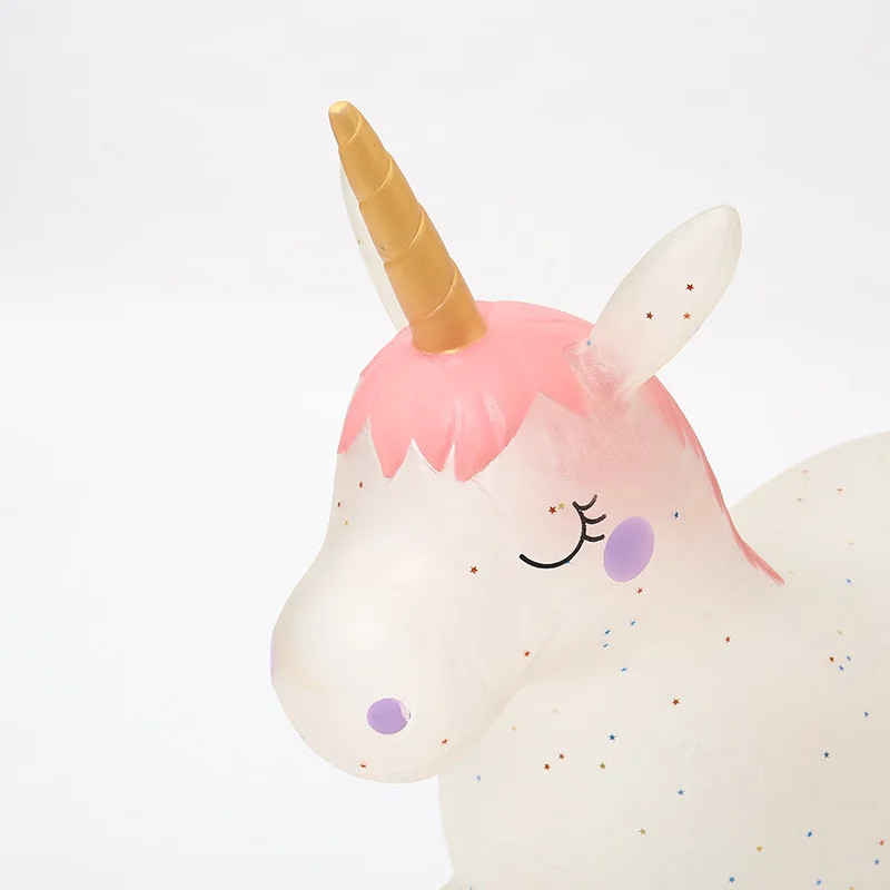 Giro gonfiabile unicorno carino per bambini su giocattoli animali cavallo da salto giochi sportivi rimbalzanti giocattoli per bambini bambino 55*28*55cm